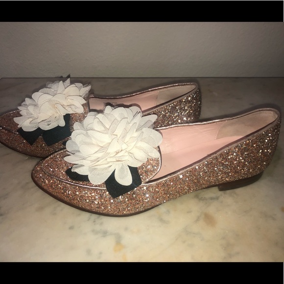 Kate Spade Glitter ✨ rose gold flats - Picture 2 of 3